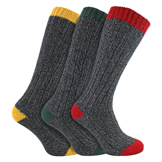 Sock Snob 3 Paar extra lange warme Wollsocken für Damen - Mehrfarbig - Image 3