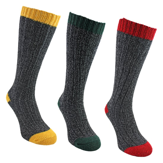 Sock Snob 3 Paar extra lange warme Wollsocken für Damen - Mehrfarbig - Image 5