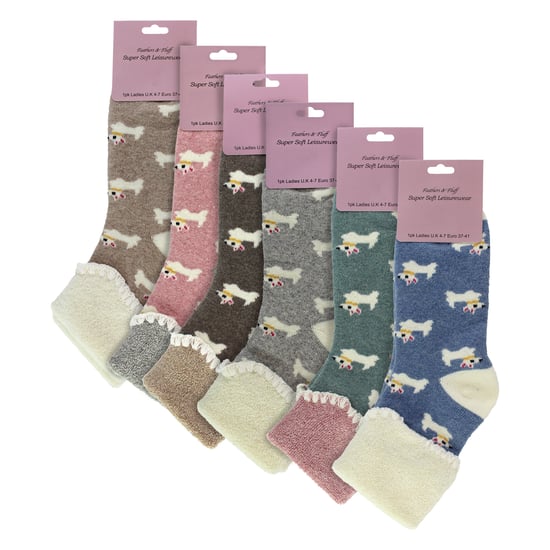6 Paar Damen Dicke Warme Wollsocken fürs Bett - Image 2