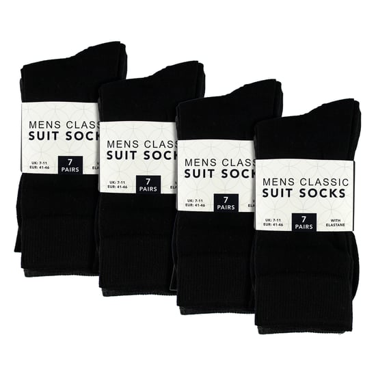 7er-Pack Herren Klassische Anzugsocken - Weiche Atmungsaktive Einfarbige Strumpfsocken - Image 2