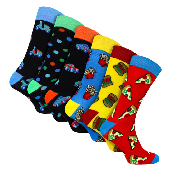 6er-Pack Herren Bambusdesign Socken - Weich Atmungsaktiv Alltagsmuster Passform - Image 1
