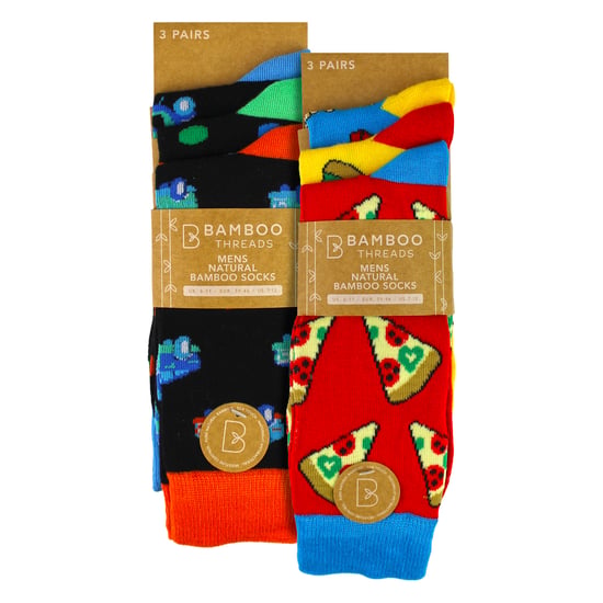 6er-Pack Herren Bambusdesign Socken - Weich Atmungsaktiv Alltagsmuster Passform - Image 2