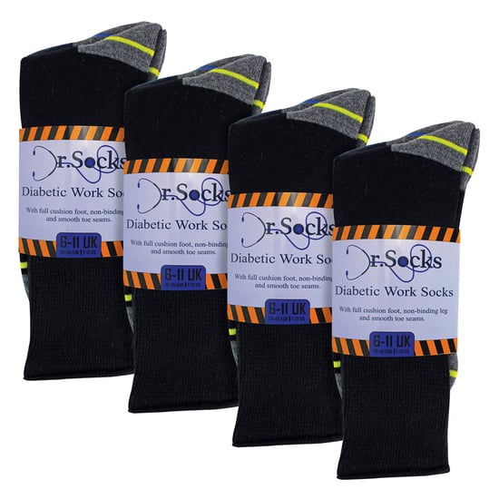 Multipack Herren Diabetiker Arbeitssocken | Nicht elastische atmungsaktive Diabetiker Socken - Image 2