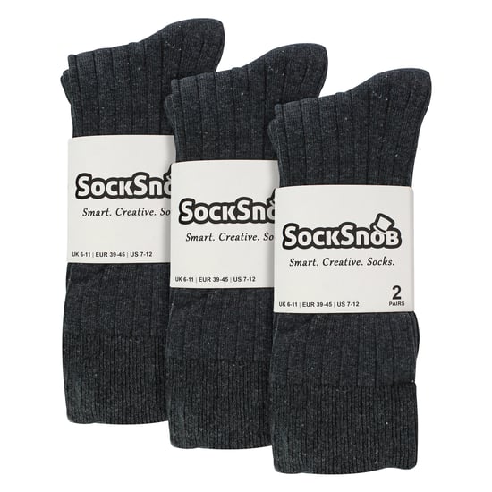 6 Paare Herren Einfache Baumwollreiche Gerippte Socke - Image 2