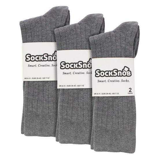 6 Paar Herren Einfarbige Baumwoll-Rippstrumpf-Socken - Image 2