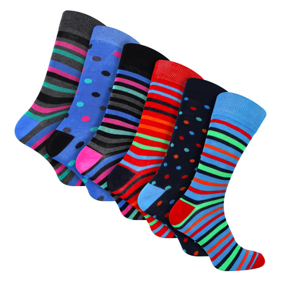 6er-Pack Herren Socken mit Bambusdesign - Weich und atmungsaktiv, Alltagsmuster passend - Image 1