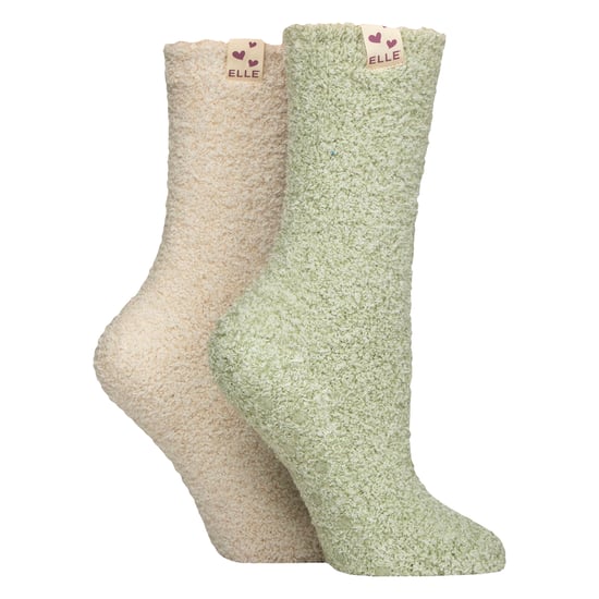 2er-Pack Damen Zwei-Farben Gemütliche Bett- und Haussocken - Warmer, weicher, entspannender Komfort - Image 1