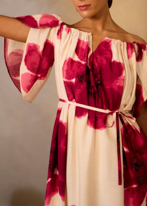 Rosa Bardot Trapez Maxikleid - Image 2