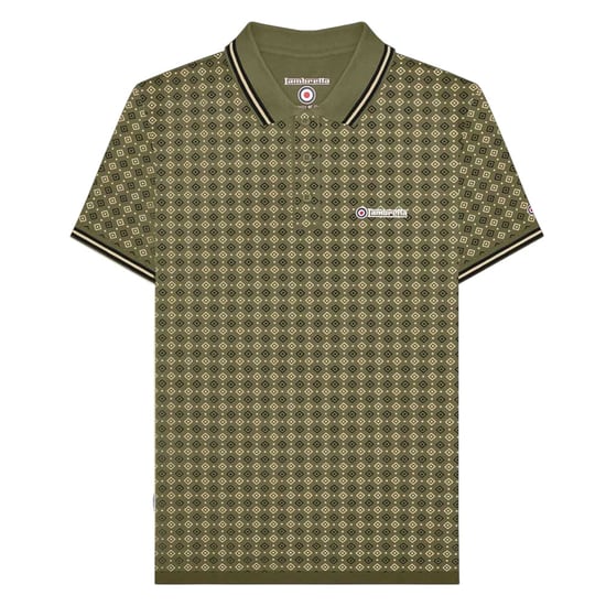 Lambretta - "SS25" Poloshirt für Herren (Khakigrün) - Image 1