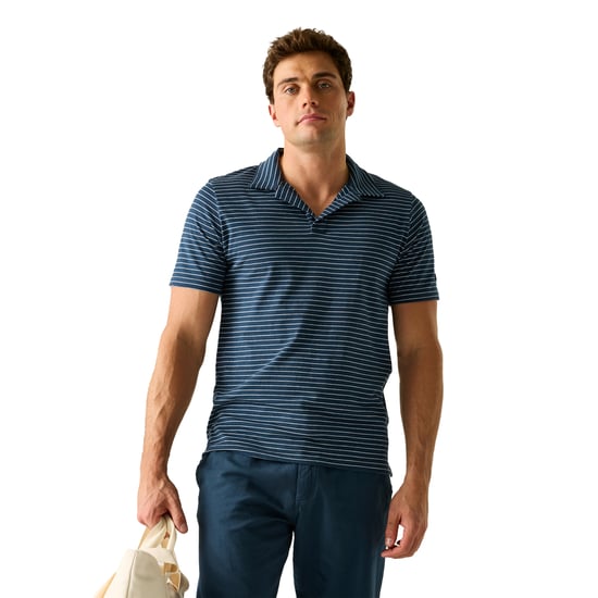 Regatta - "Hadvo" Poloshirt für Herren (Dunkel-Jeansblau/Weiß) - Image 4