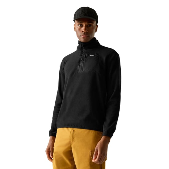 Regatta - "Frankie" Fleece-Oberteil für Herren, mit halbem Reißverschluss (Schwarz/Schwarz) - Image 4