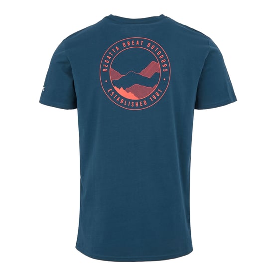 Regatta - "Breezed V" T-Shirt Rückseitiger Aufdruck für Herren (Dunkel-Jeansblau) - Image 2