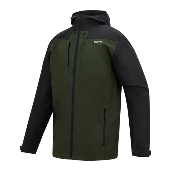 Regatta - "Calderdale" Jacke, wasserfest für Herren (Khakigrün/Schwarz) - Image 3