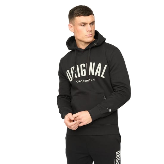 Crosshatch - "Kensby" Kapuzenpullover für Herren (Schwarz) - Image 1