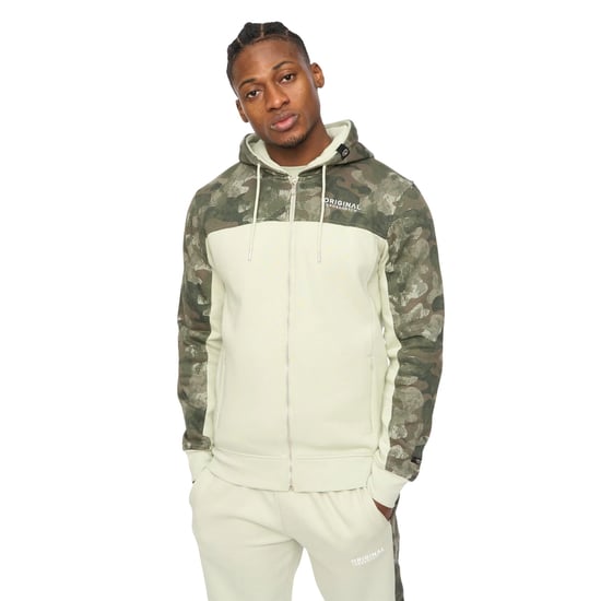 Crosshatch - "Branton" Hoodie mit durchgehendem Reißverschluss für Herren (Helles Oliv) - Image 1