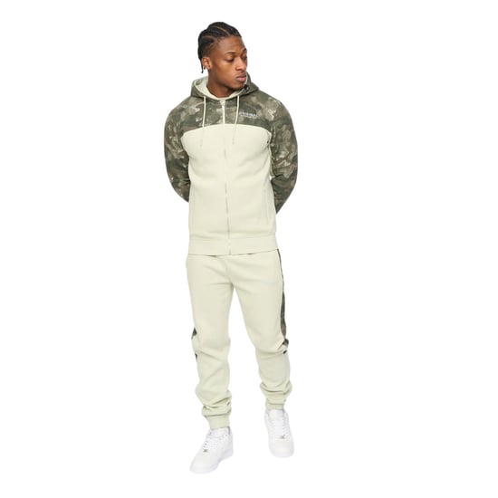 Crosshatch - "Branton" Hoodie mit durchgehendem Reißverschluss für Herren (Helles Oliv) - Image 4