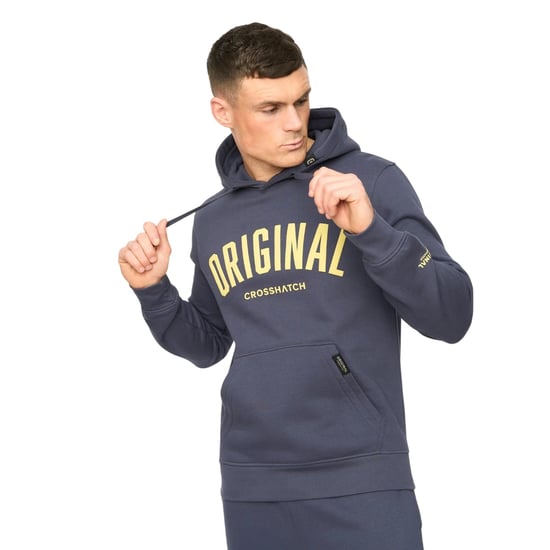 Crosshatch - "Kensby" Kapuzenpullover für Herren (Marine) - Image 1
