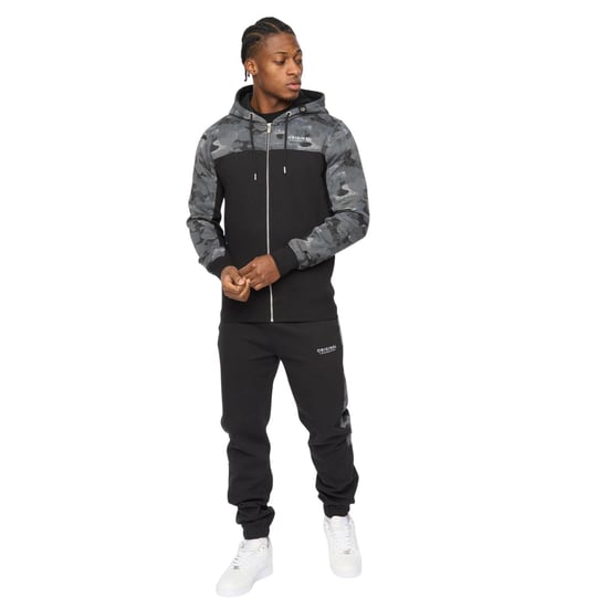 Crosshatch - "Branton" Hoodie mit durchgehendem Reißverschluss für Herren (Schwarz) - Image 4