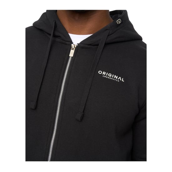 Crosshatch - "Allmoor" Hoodie mit durchgehendem Reißverschluss für Herren (Schwarz) - Image 3
