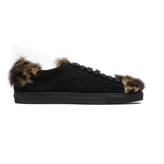 Mr & Mrs Italy Damen-Sneaker aus Leder - Schwarz - Image 1
