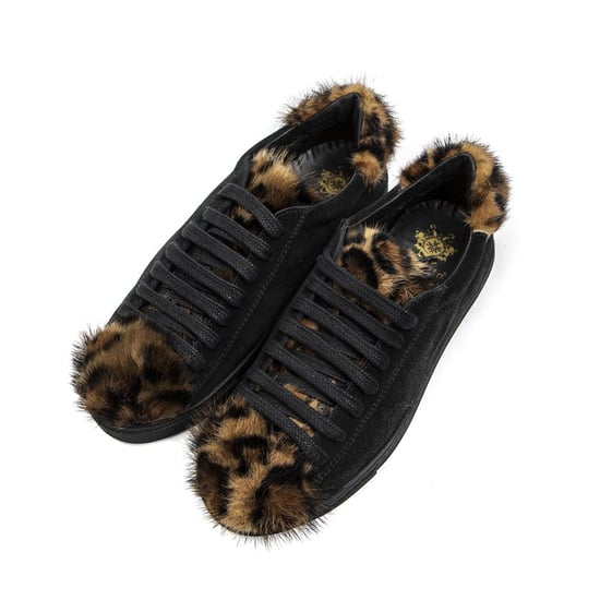 Mr & Mrs Italy Damen-Sneaker aus Leder - Schwarz - Image 2