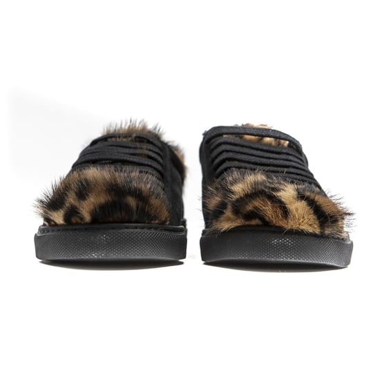 Mr & Mrs Italy Damen-Sneaker aus Leder - Schwarz - Image 3