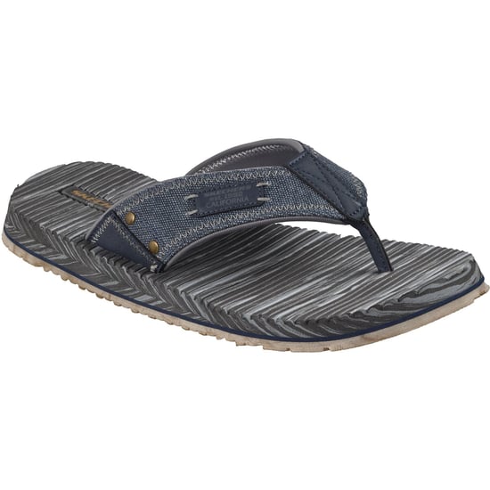 Skechers Quill Textile Herren Flip-Flops in Marineblau - Image 1