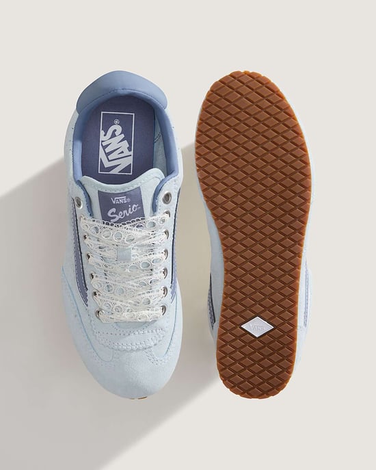 Vans Super Lowpro Wildleder Damen Blaue Sneaker - Image 2