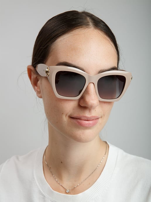 Furla Sonnenbrille Glänzendes Beige - Image 4