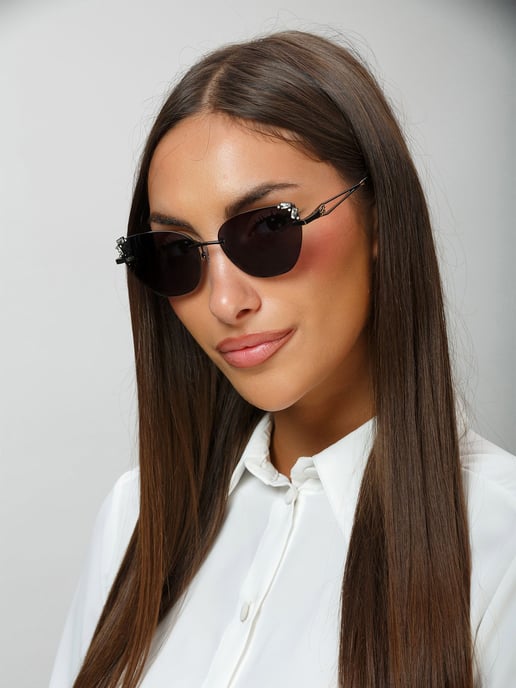 Blumarine Sonnenbrille Total Gloss Schwarz - Image 4