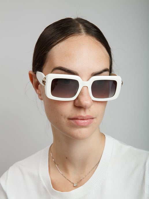 Furla Sonnenbrille Creme Hochglanz - Image 4