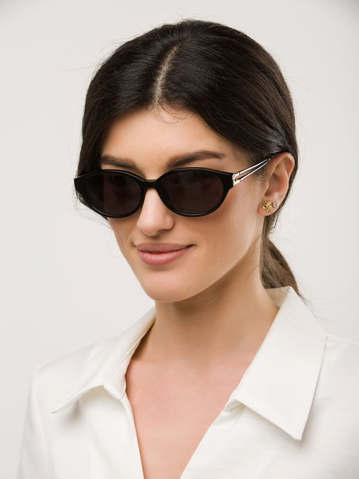 Furla Sonnenbrille Glänzendes Schwarz - Image 4