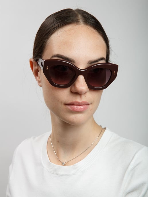 Furla Sonnenbrille Glänzend Voll Dunkelbraun - Image 4