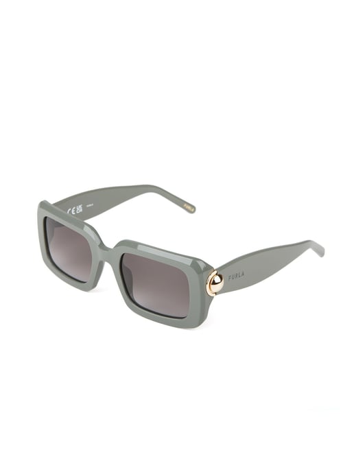 Furla Sonnenbrille Glänzendes Khaki-Grün - Image 1