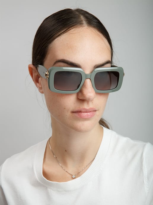 Furla Sonnenbrille Glänzendes Khaki-Grün - Image 4