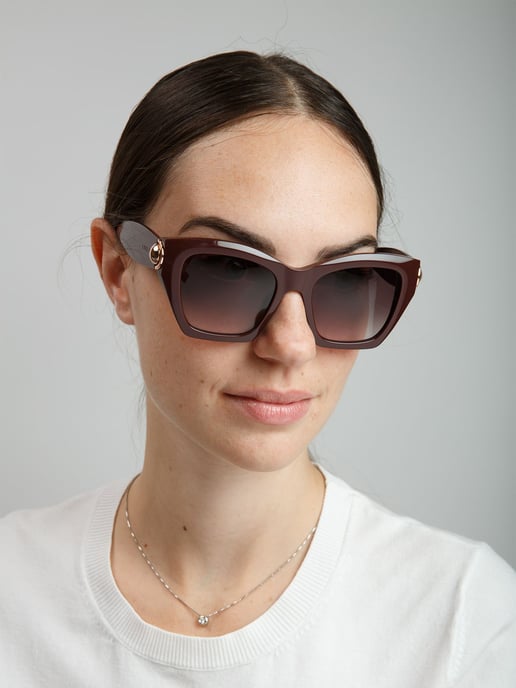 Furla Sonnenbrille Glänzend Voll Dunkelbraun - Image 4