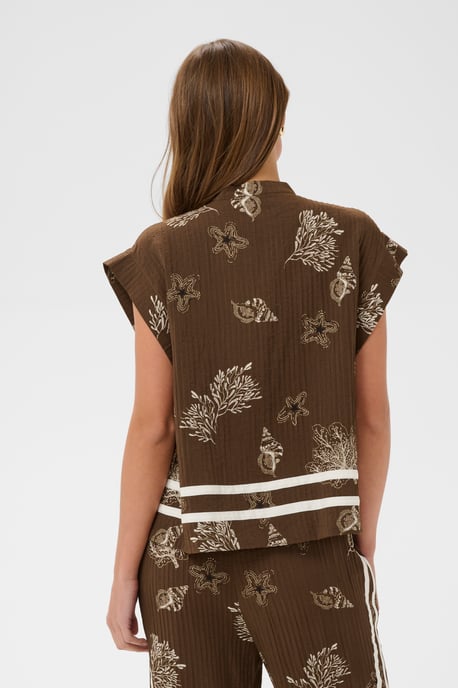 Kurzarm-Bluse RosashellSZ Kurzarm-Bluse Lockere Passform - Image 3