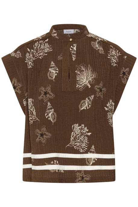 Kurzarm-Bluse RosashellSZ Kurzarm-Bluse Lockere Passform - Image 4