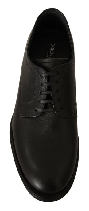 Dolce & Gabbana Schwarze Schnürlederschuhe für Herren im Derby-Stil - Image 2