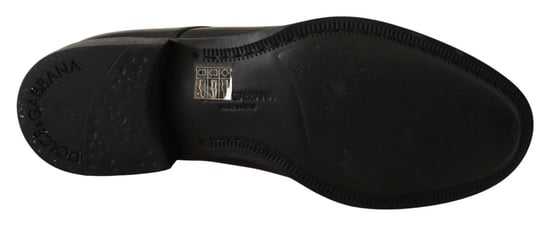 Dolce & Gabbana Schwarze Schnürlederschuhe für Herren im Derby-Stil - Image 3