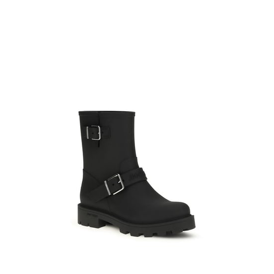 Jimmy Choo Schwarze Polyurethan Regenstiefel - Image 2