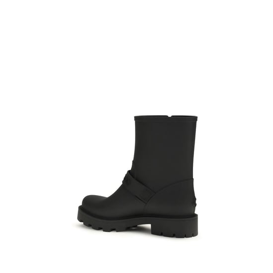 Jimmy Choo Schwarze Polyurethan Regenstiefel - Image 3