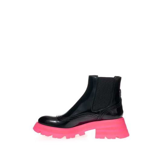 Alexander McQueen Schwarze Leder Chelsea Stiefel - Image 2
