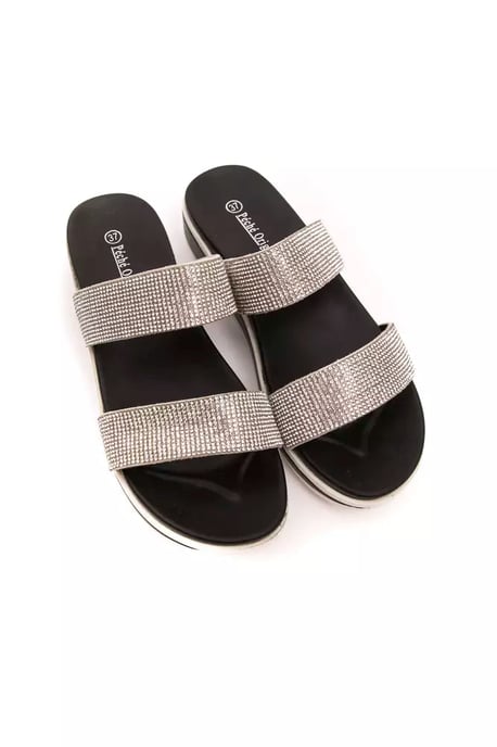 Péché Originel Silberne Textil Damen Sandale - Image 2