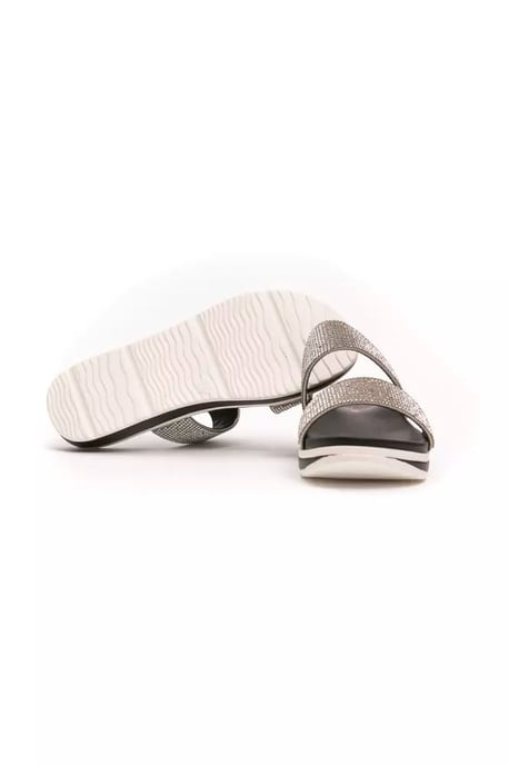 Péché Originel Silberne Textil Damen Sandale - Image 4