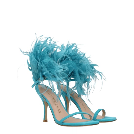 Stuart Weitzman Grüne Leder Stiletto-Absatzsandalen - Image 2
