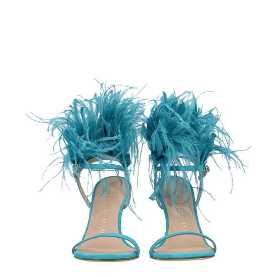 Stuart Weitzman Grüne Leder Stiletto-Absatzsandalen - Image 3