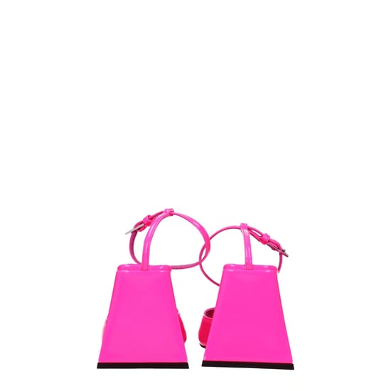 Die Attico Pinke Leder-Stiletto-Heelsandaletten - Image 5