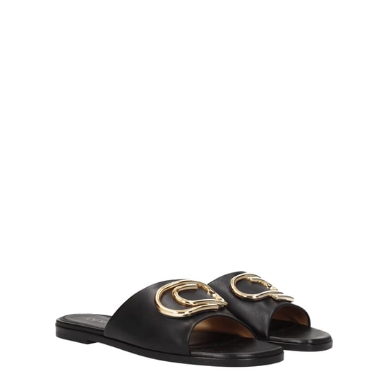 Off-White Schwarze Lederpantoletten - Image 2
