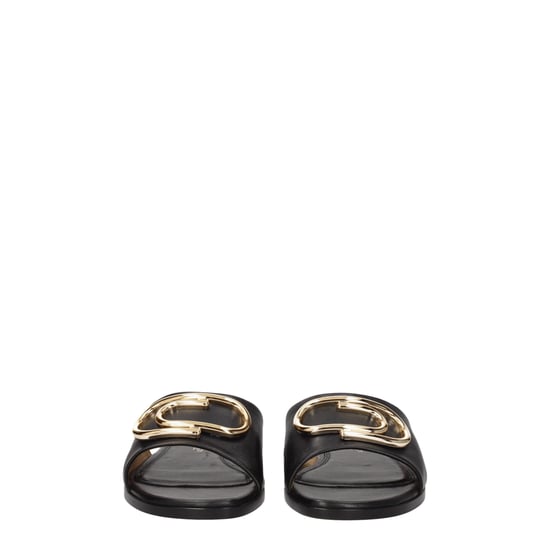 Off-White Schwarze Lederpantoletten - Image 3